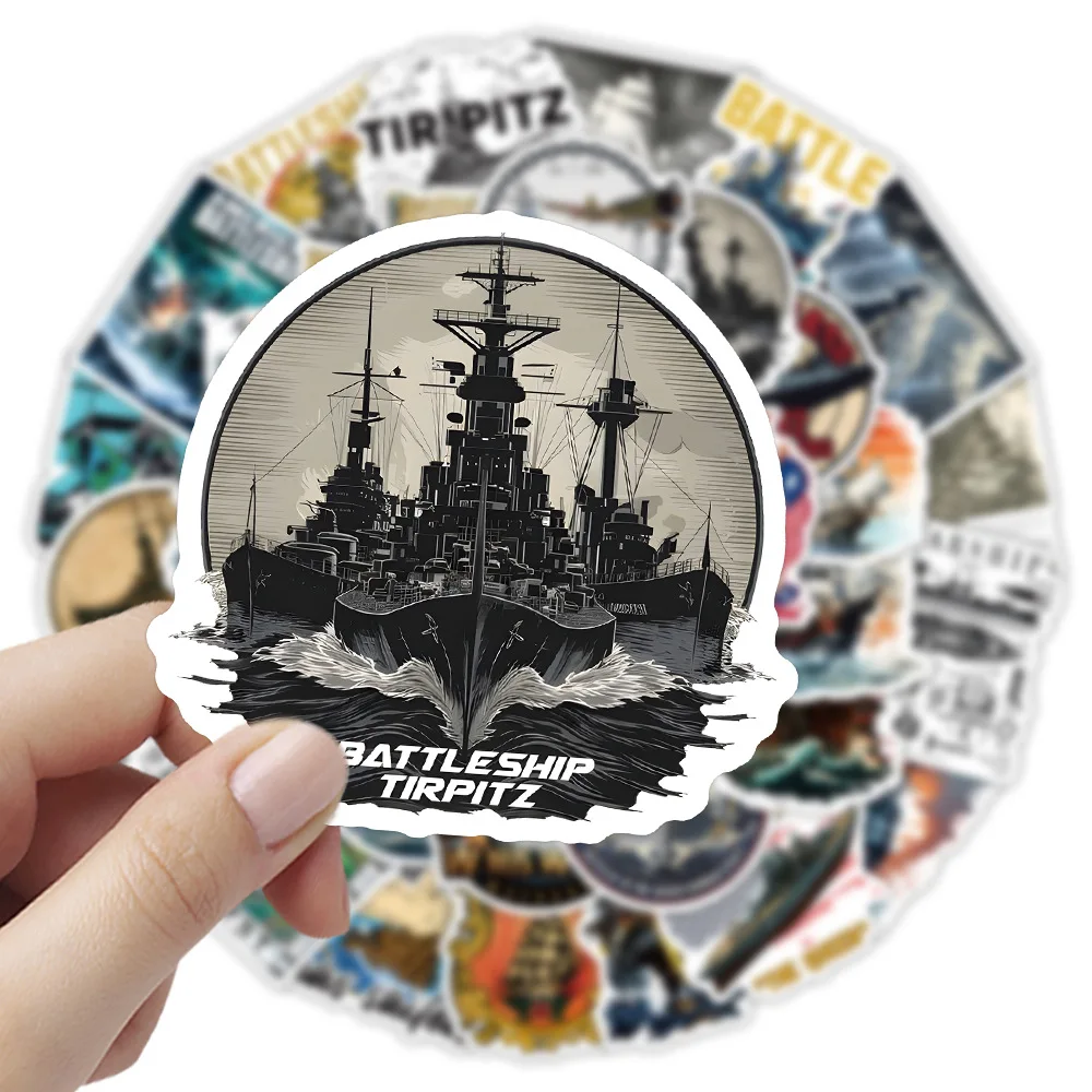 

10/30/51PCS Warship Cartoon Stickers Boat Graffiti Decals Kids Toys DIY Fridge Luggage Laptop Phone Guitar Sticker Decoration