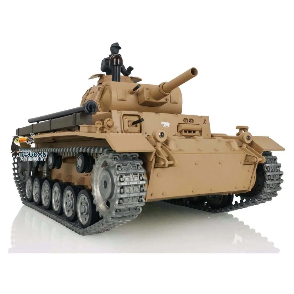 Venta de EE. UU. Henglong 1/16 7,0 personalizado Panzer III H RTR RC tanque 3849 ruedas de pistas de Metal