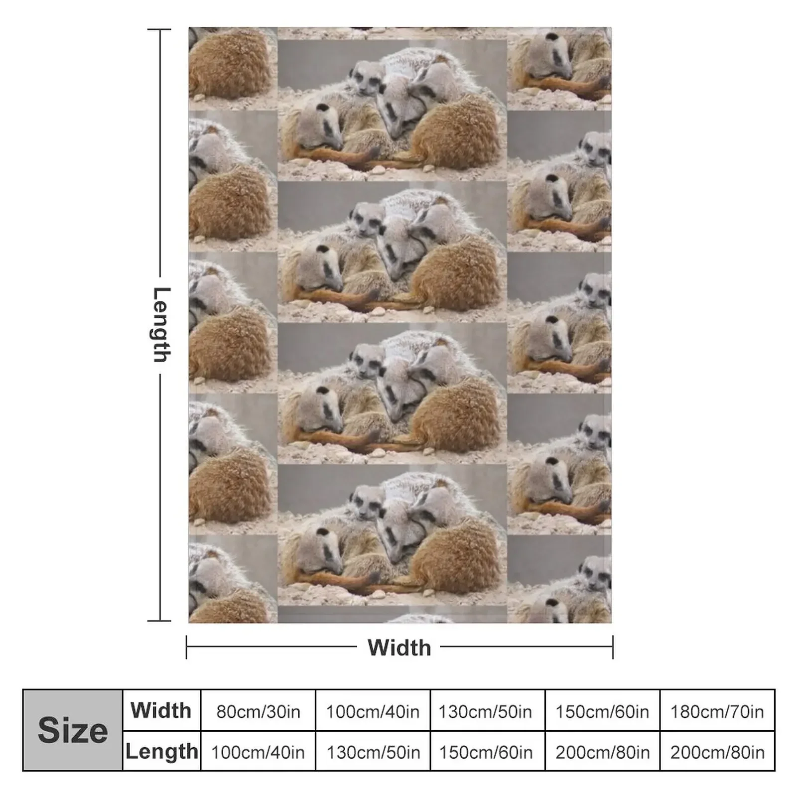 Meerkat cuddles Throw Blanket Travel Decoratives Blankets