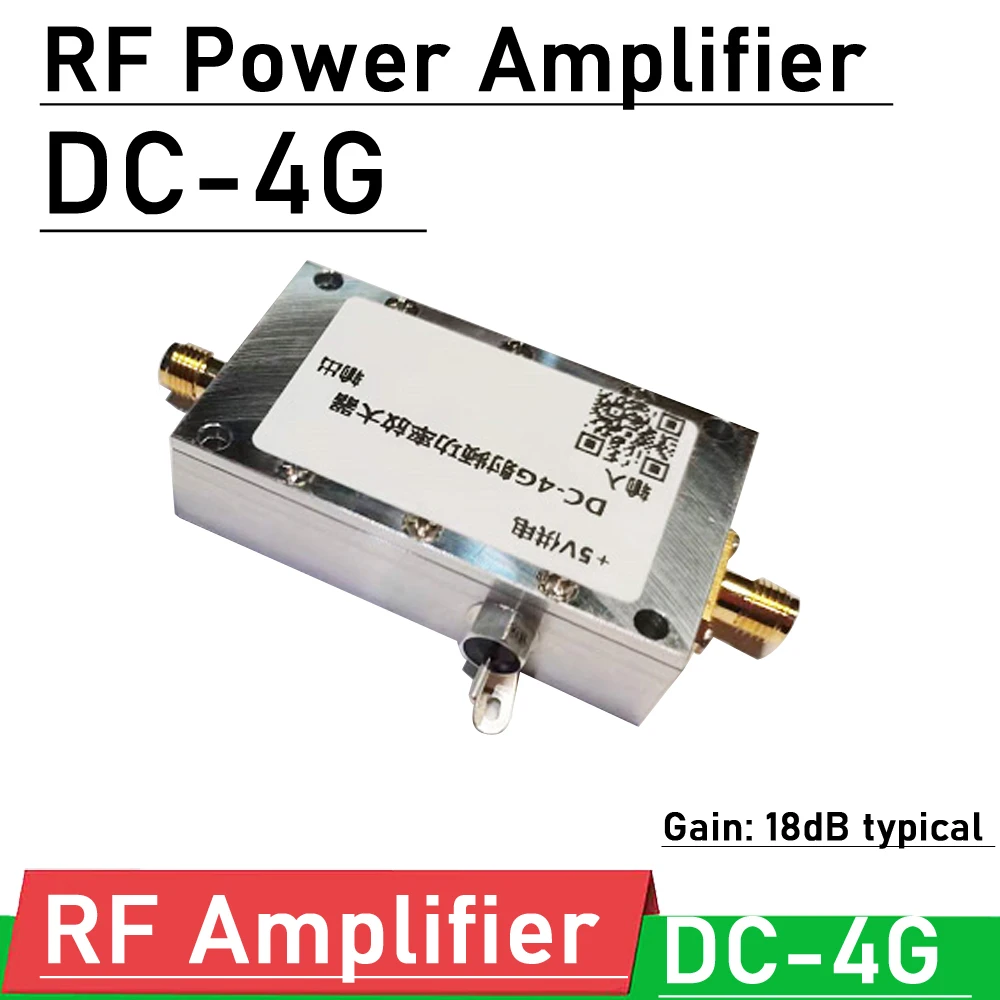 DC 1KHZ - 4GHZ RF Power Amplifier HF VHF UHF FM transmitter Broadband Signal Gain Push Module For Ham Radio 433M 1090M 1.5G 2.4G