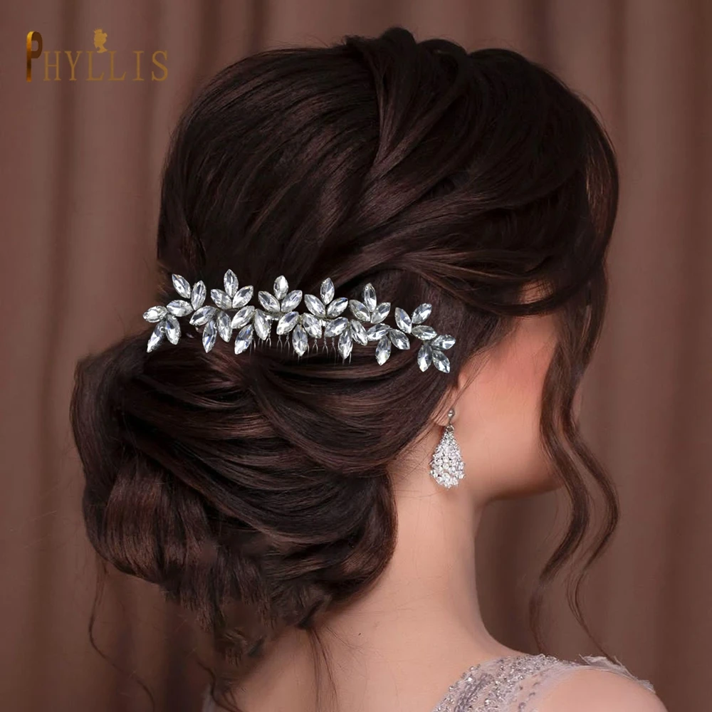 Cristal Bridal Hair Comb para Mulheres, Acessórios para Cabelo Do Casamento, Jóias Do Casamento, Presente, Cabeça Enfeites, Headpieces, Clipes De