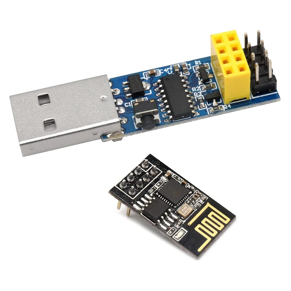 A10Z-USB to ESP8266 Breakout CH340C ESP-01 ESP-01S Prog WiFi Programmer Downloader Adapter with Reset Auto Download