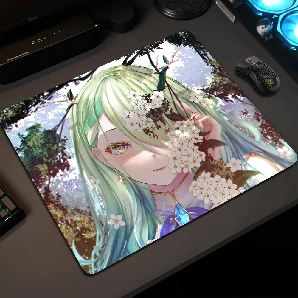 

Ceres Fauna Hololive Girl Anime Mousepad Small LockEdge Mouse Pad For Gamers Computer Desk Pad Anti-slip Rubber