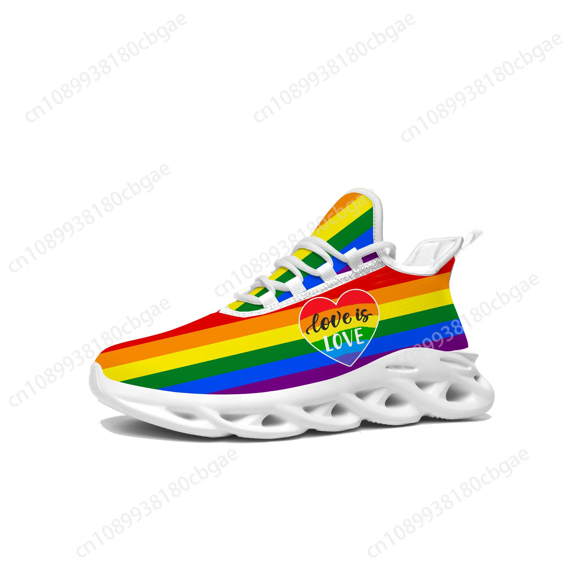 

LGBT ocmogic Pride rainbow Flats Sneakers Mens Womens Sports Running Shoes High Quality DIY Sneaker customization Shoe