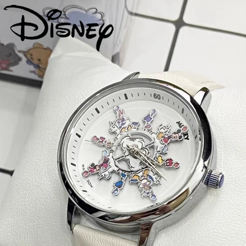 Disney Watch Mickey Minnie Mouse Cartoon 360 Degrees Rotation Rousel Dial Wristwatch детский рюкзак девочек