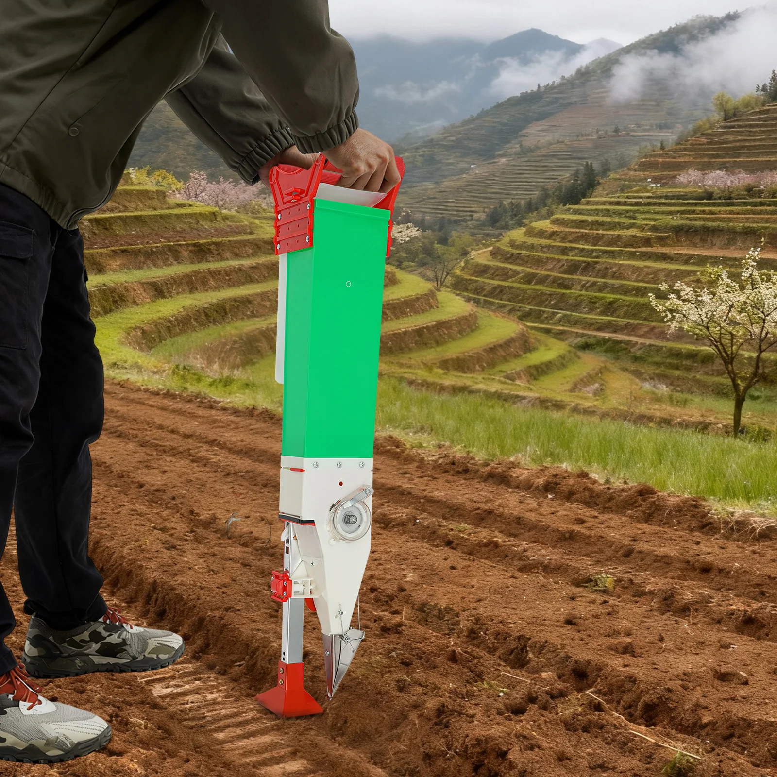 Adjustable Depth Manual Seeder for Efficient Planting