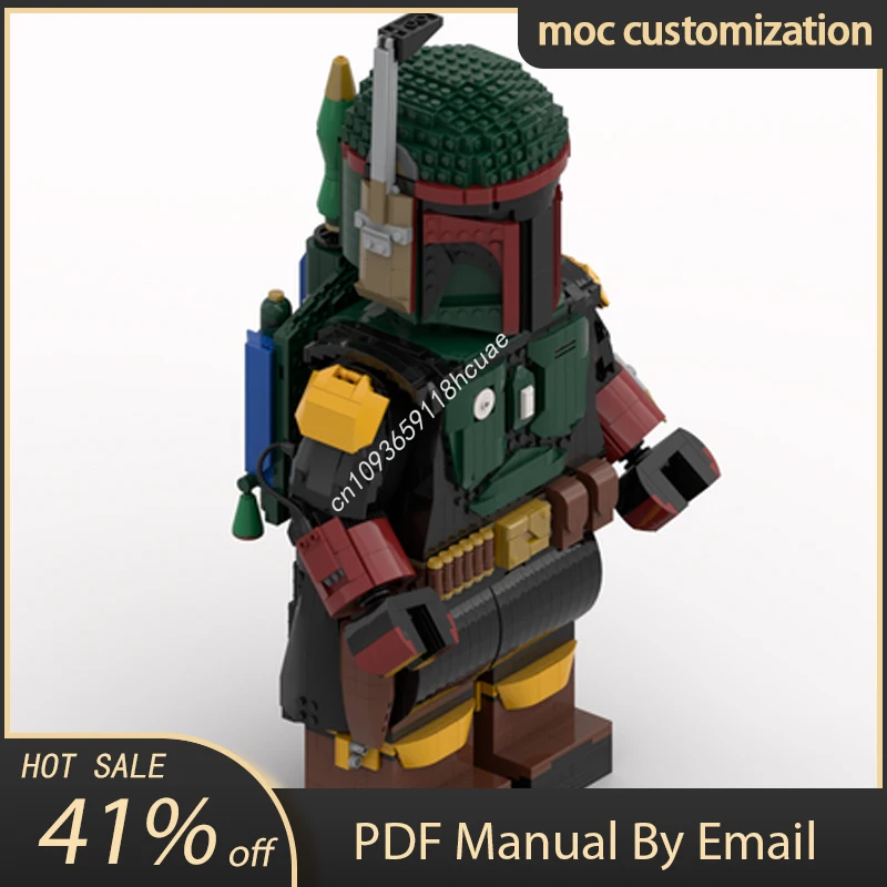 

2526 шт. Moc Star Battle Boba Fett Mega фигурка шлем модель строительные блоки кирпичи Diy креативная сборка развивающая игрушка подарок ребенку