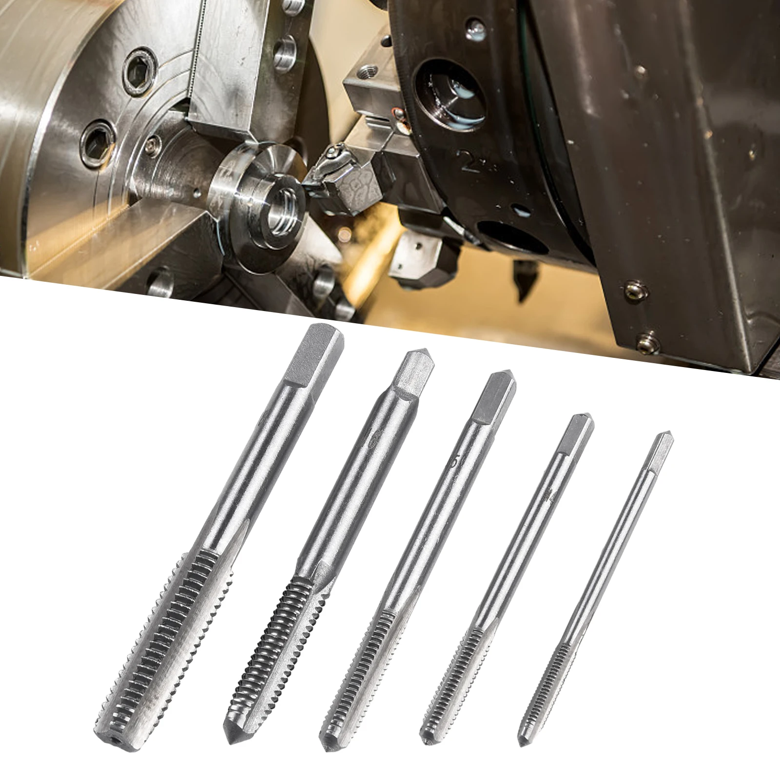 7 sztuk M3-M8 prawe łożysko kulkowe stalowe przemysłowe HSS metryczne wtyczka stożkowa zestaw gwintowników prawe wiertła do gwintowania gwintów