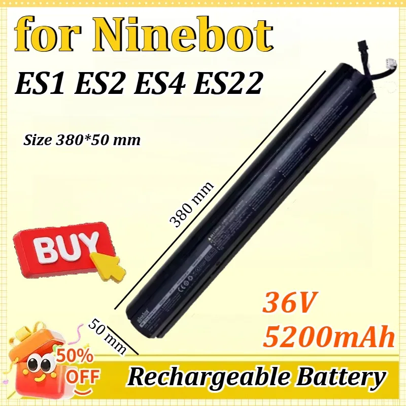 

for Ninebot 36V 5200mAh ES1 ES2 ES4 ES22 18650 Lithium Battery for Xiaomi Scooter Battery Built-in Rechargeable Battery