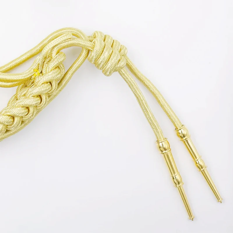 Golden Bullion Aiguillette Shoulder Cord  Epaulette For Uniform Ceremony Wedding Dress Groom Costume Performance Epaulets