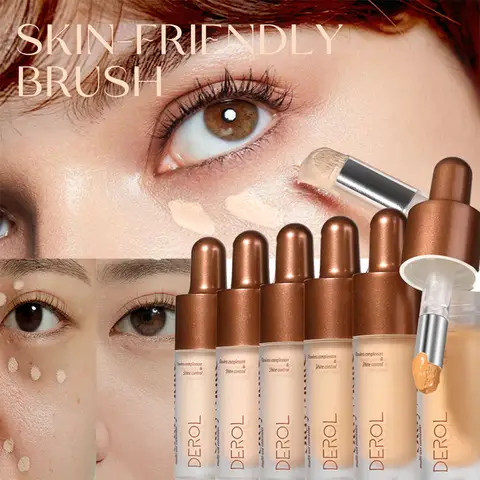 DEROL Hydrating Concealer Full Coverage Conceals Acne Scars Spots Dark Circles Natural Nude Longlasting Waterproof Cosmetics Hot