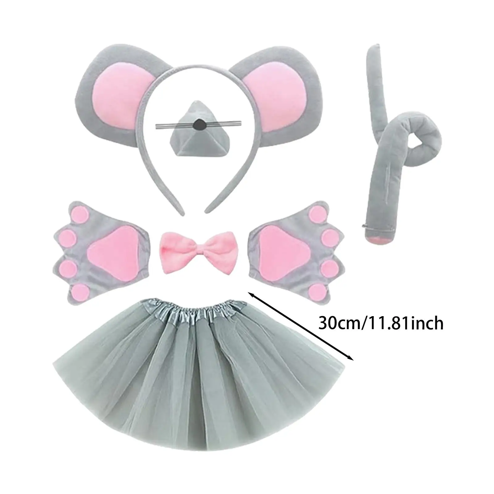 

Animal Costume Set with Skirt And Bow Tie for Role Play Activities