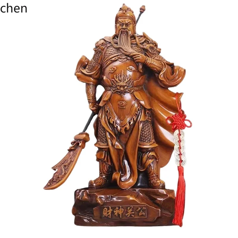 

HTT Guan Gong Statue Ornament God of Wealth Home Living Room Office Opening Gift Wealth-Attracting God