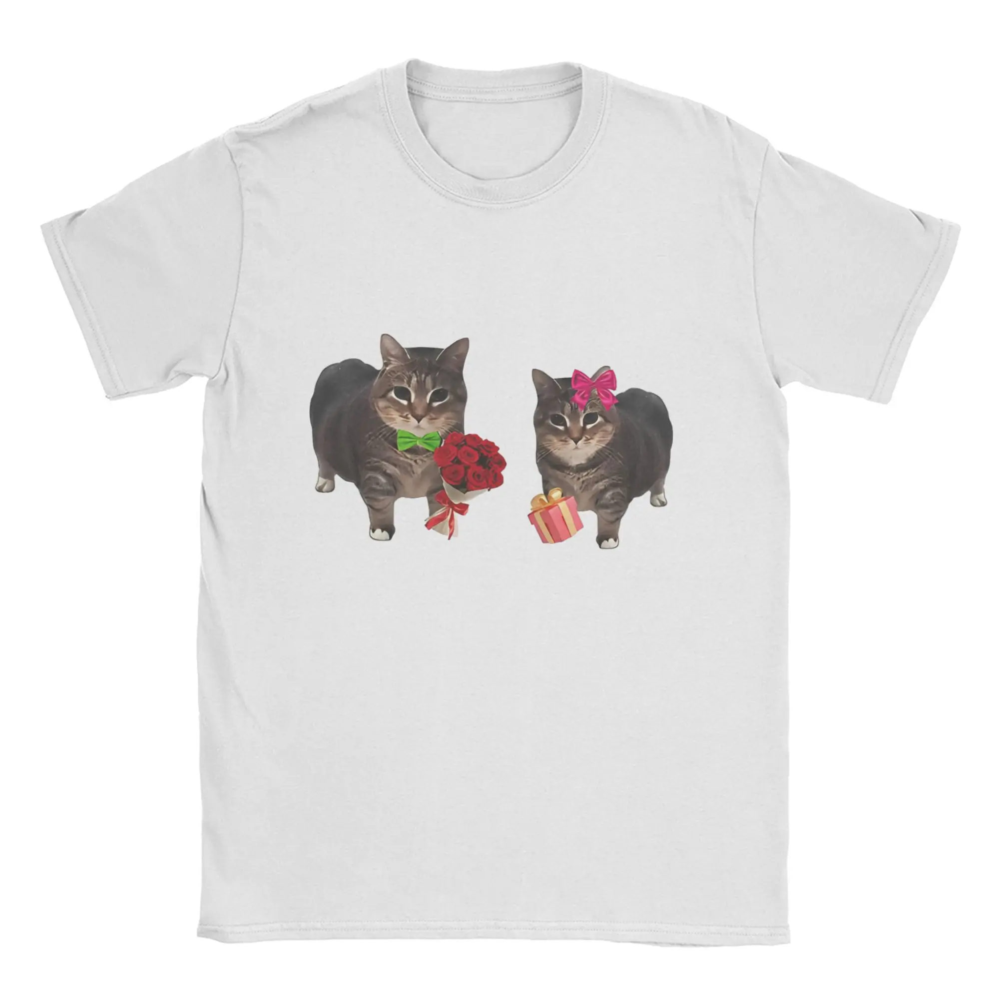 

Oiia Oiia Cat T-Shirt Beach Spinning Cat Lover Pure Cotton T Shirts Men Popular Casual Tshirt Short Sleeves Aesthetic Top Tees