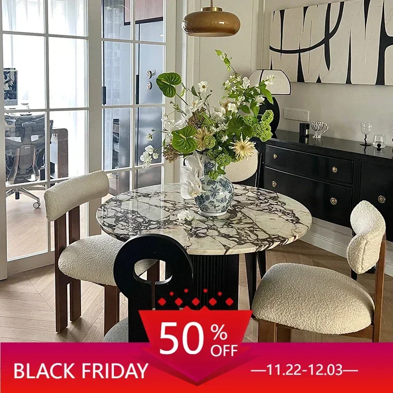 

Design Nordic Kitchen Table Luxury Slate Bistro Retro Dining Tables Modern Minimalist Mesas De Jantar Small Furniture HD50CZ