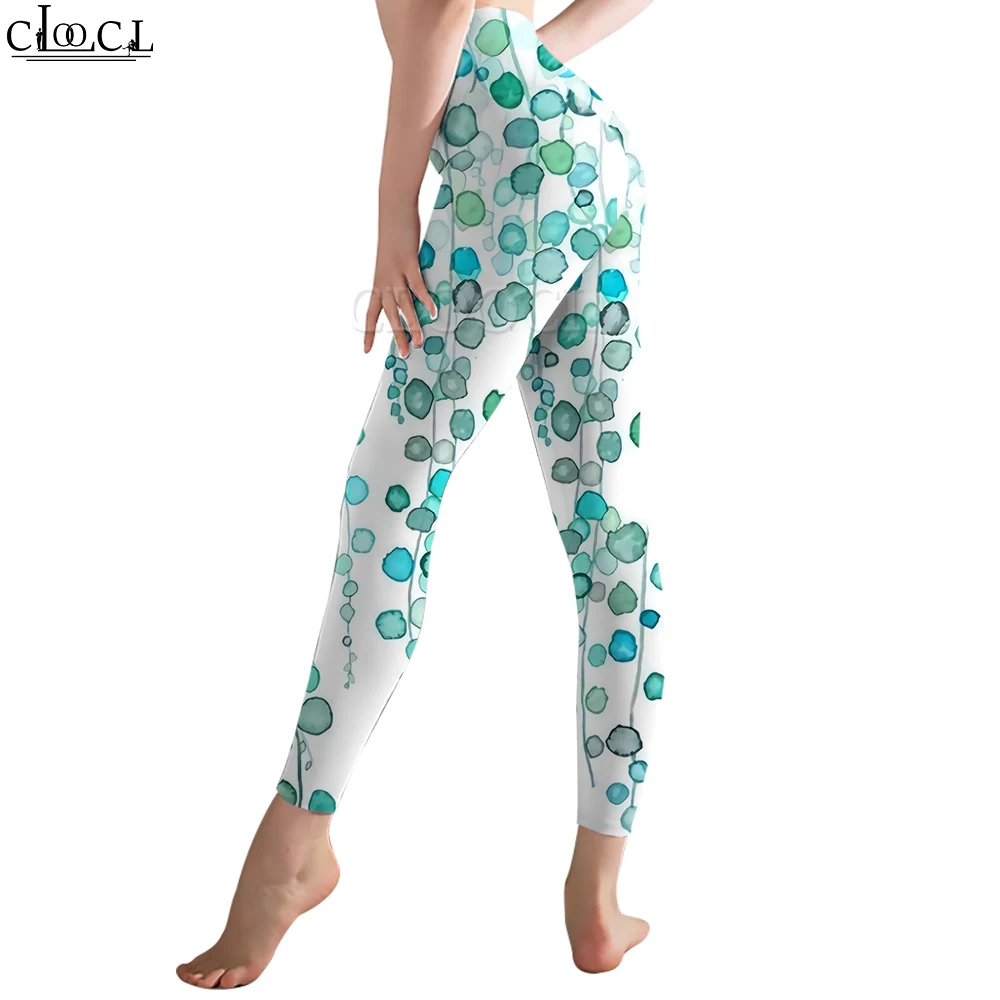 CLOOCL New Women Legging Green Vines Pattern 3D Printed Trousers High Waist Stretch Sports Legging Jogging Fitness Yoga Pants