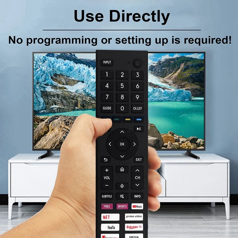 Replace ERF3A80 Remote For Hisense 4K Android UHD Smart TV 43A6G 50A6G 55A6G 60A6G 65A6G 70A6G 75A6G 43A6GTUK 50A6GTUK-A23K