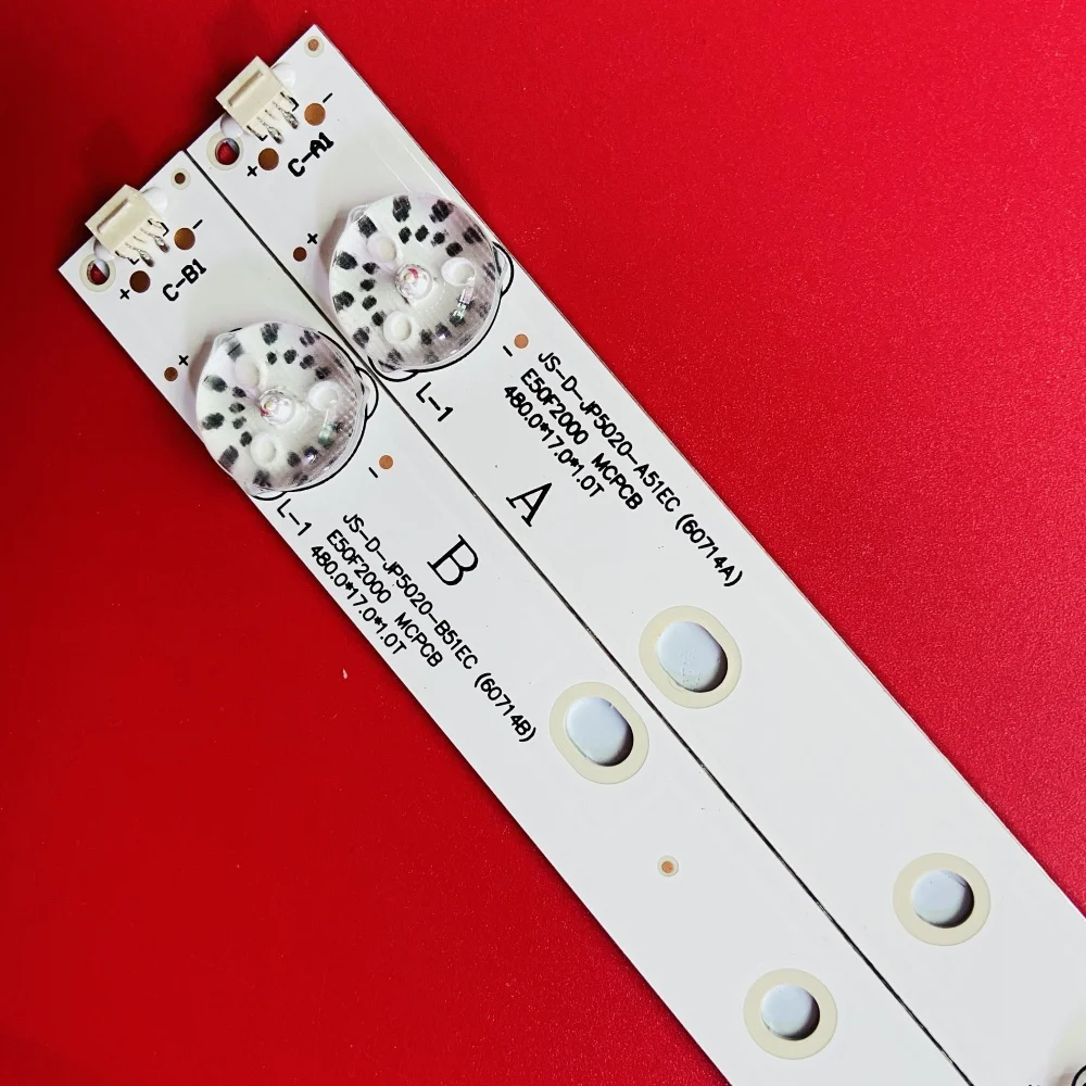 

4A + 4B/LOT светодиодная лента для подсветки, 5 ламп для телевизора 50 дюймов, D50-F2000 JS-D-JP5020-A51EC JS-D-JP5020-B51EC E50F2000 MCPCB