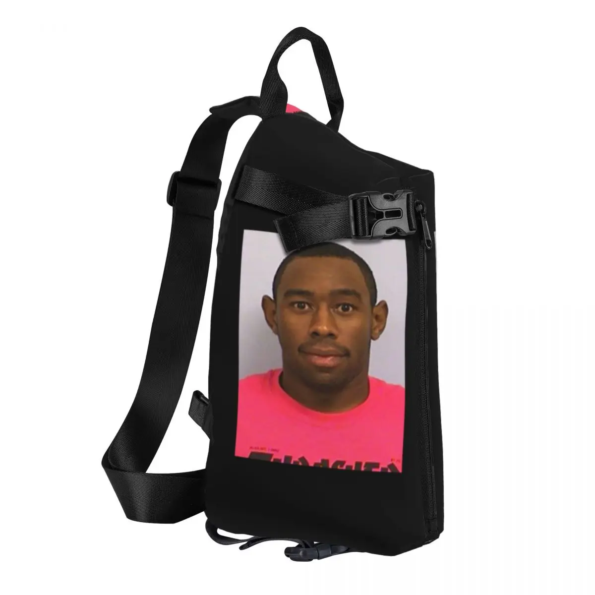 Tyler Mugshot Classic Chest Bag Men Sling Crossbody Backpack Chest Bag Travel Hiking Daypack Shoulder Bag