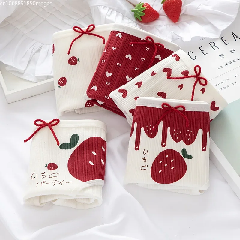 綿のパンティー女性のパンツファッション弓通気性パンティーミッドウエスト素敵な女の子ランジェリーパンティー女性下着 M-XL