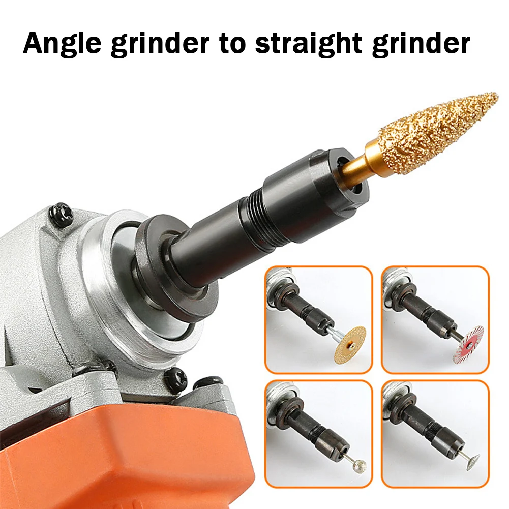 6/3mm Angle Grinder Modified Adapter to Straight Grinder Chuck For 100-type Angle Grinder M10 Thread Abrasive Cutter Tools