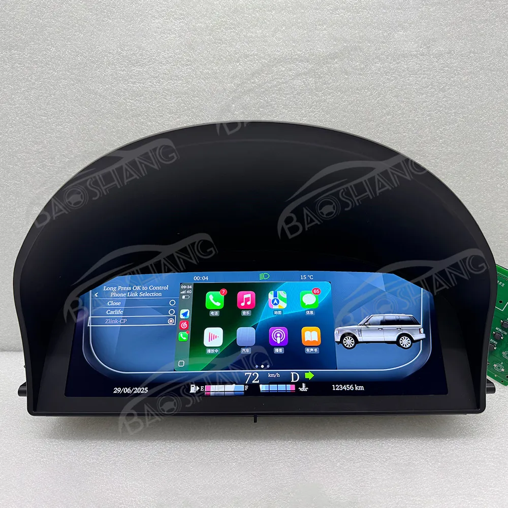 Upgrade 12,3 Zoll Linux System Tacho Panel Digital Instrument Cluster für V8 2002-2012 mit Carplay