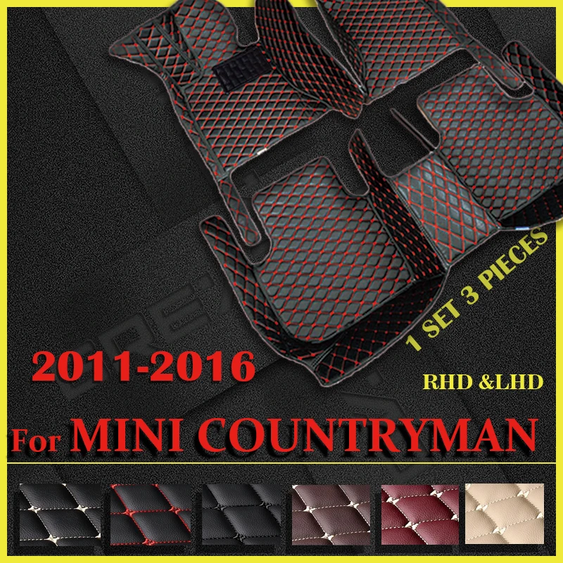 

Car floor mats for MINI COUNTRYMAN FIVE-SEAT 2011 2012 2013 2014 2015 2016 Custom auto foot Pads automobile carpet cover