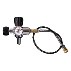 TUXING 6000PSI Hogedruk laadklep vulstation met manometer Gereglementeerde uitgang Navuladapter voor cilinders Scuba