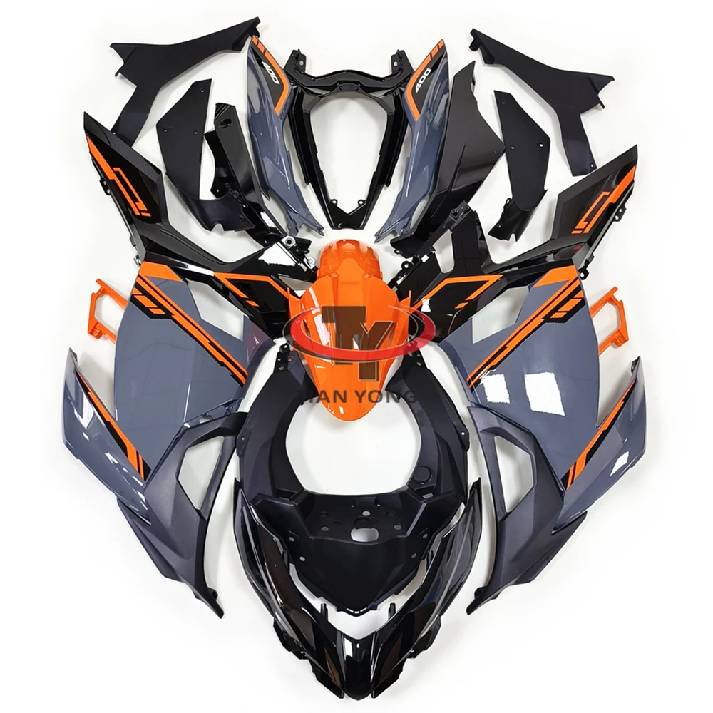 Orange cement gray line printing Motorcycle For Ninja400 Ninja 400 2018-2024 Full Fairing Kit Bodywork Cowling Injection