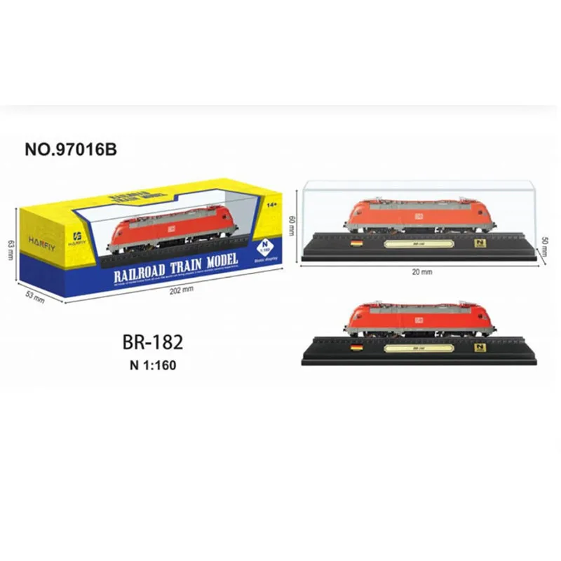 

N-type 1:160 Scale BR-182 RaIailroad Train Model Static Display Gift Toy Souvenir Decoration