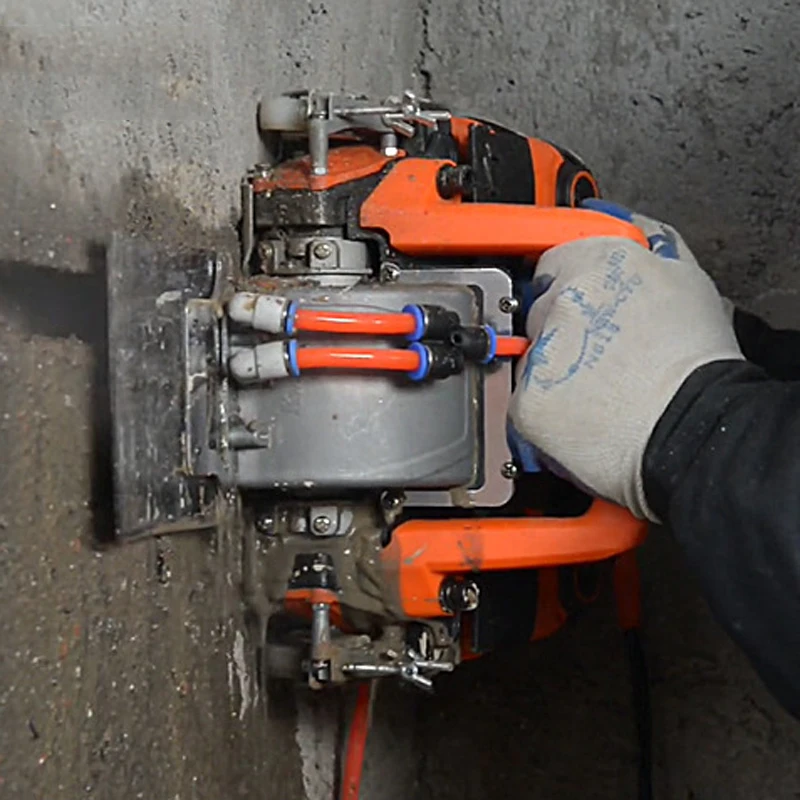 Прорезной станок мощностью 5200 Вт. Беспыльная установка воды и электричества. Инженерная настенная долбежная машина для бетона. Без пыли. Прорезной станок мощностью 5200 Вт. Беспыльная установка воды и электричества. Инженерная настенная долбежная машина для бетона. Без пыли.