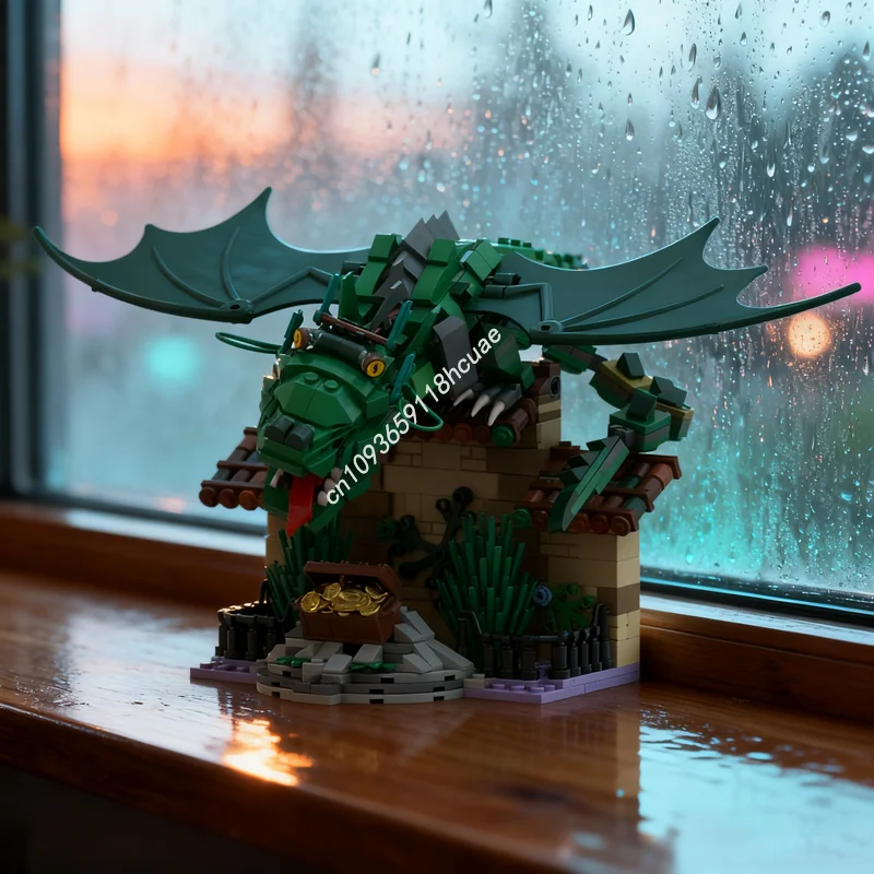 

740pcs MOC Dragon Draak Lichtgeraakt Efteling Model Building Toy Blocks Assemble Education Brick Kids Christmas Gifts Birthday