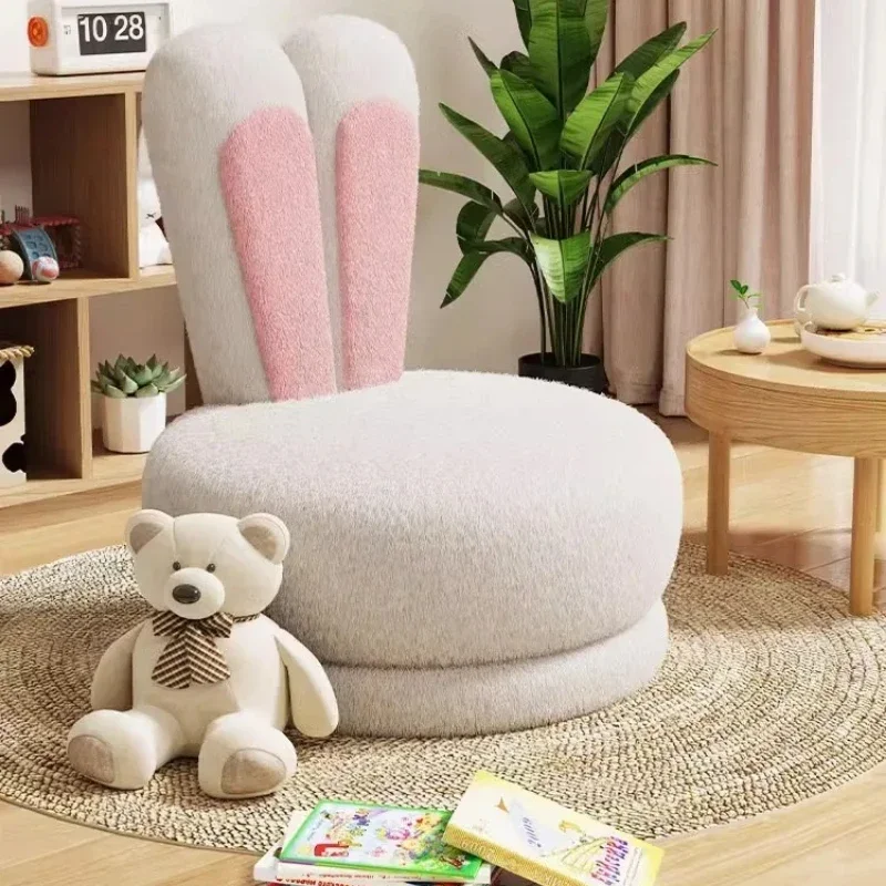 

Cute Rotating Rabbit Ears Chair Children’s Lazy Sofa Comfortable Reading Chair for Living Room or Bedroom