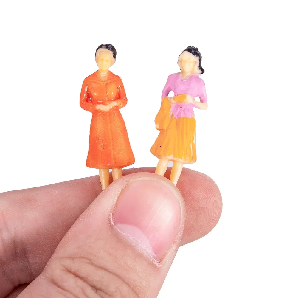 20PCS Miniature Figures Model ABS Plastic Painted People for Railway Train Layout/Sandtable Landscape/Diy Model Making/Diorama