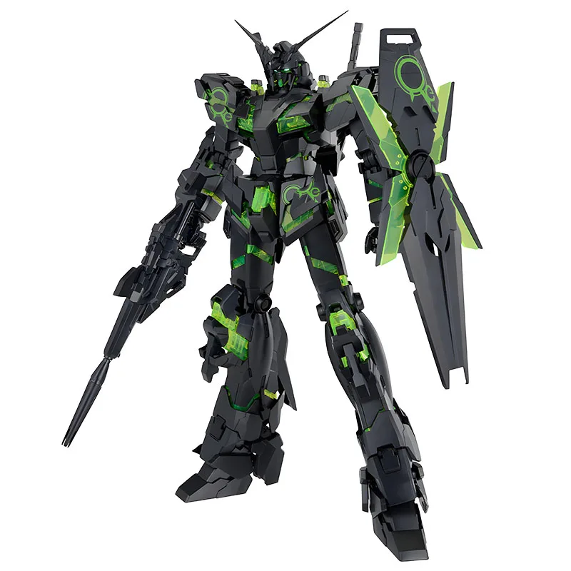 Bandai Original MODEL KIT GUNDAM MG UNICORN GUNDAM [RECirculation / NEON GREEN] 1/100 Anime Action Figure Assembly Model Toys