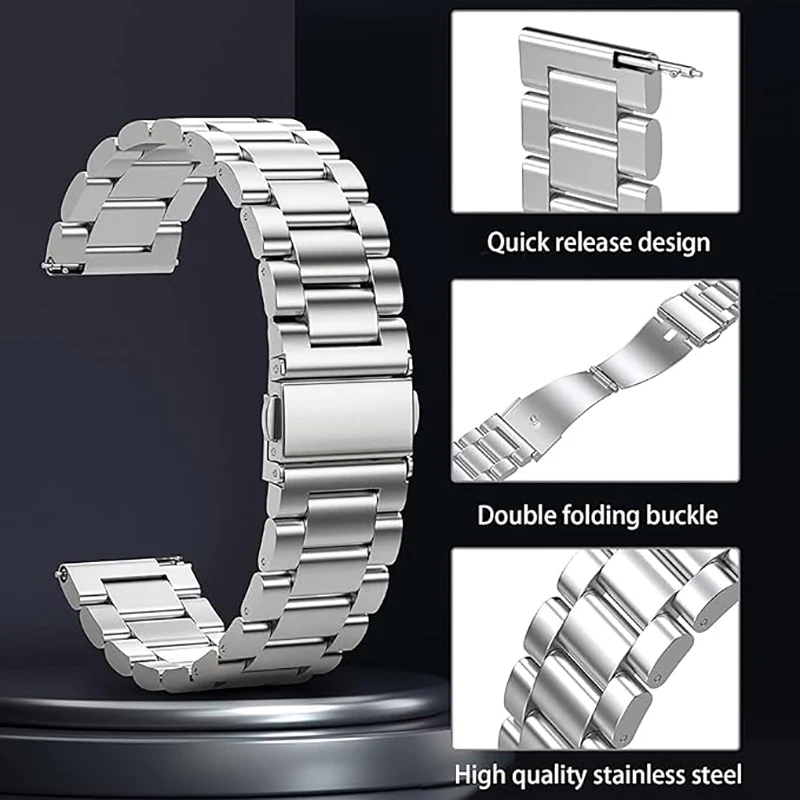 Correa para HUAWEI WATCH Buds, correa de reloj de Metal de 22mm de acero inoxidable para Huawei GT Runner/GT3 Pro de 46mm/GT 2Pro/GT2 de 46mm