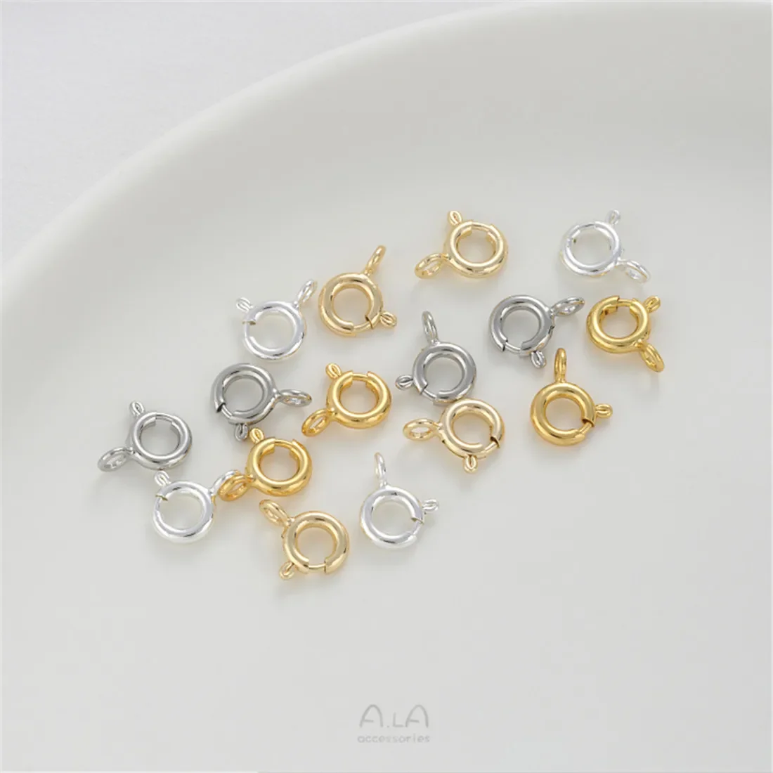 Closed Spring Buckle High Quality 14K Gold Package Q-Buckle DIY Bracelet Necklace Connection Closing Buckle Jewelry Accessories