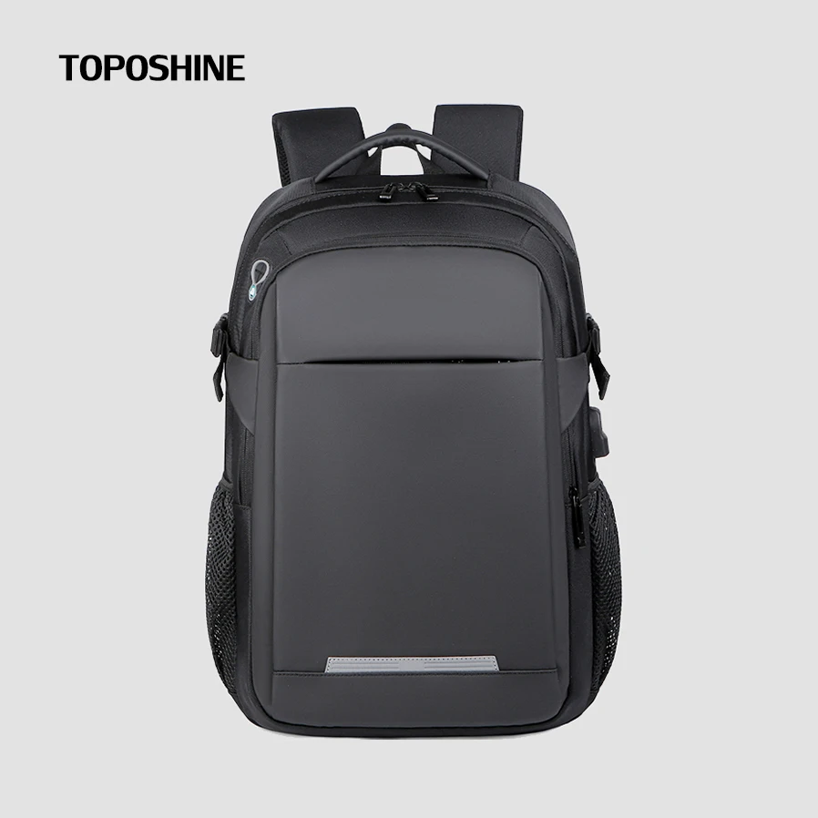 Toposhine Business 15.6 Inch Laptop Backpack For Men College Backpack Bag Reflective Waterproof Oxford Man Business Back Pack