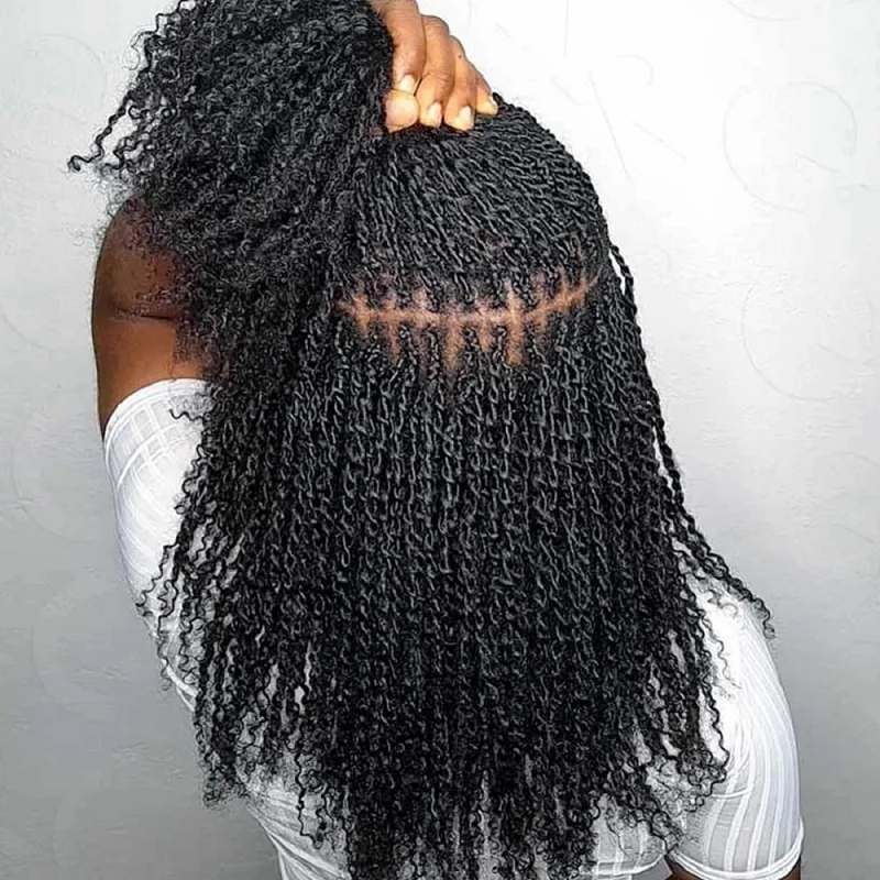 50gram Bulk Hair No Attachment Afro Kinky Curly 100% Human Hair Bulk For Crochet Braid Hair Dreadlock Hair Extension