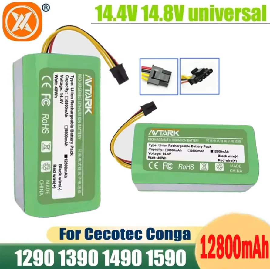 

14,4 В Cecotec Conga 1290 1390 1490 1590 Сменный аккумулятор для робота-пылесоса