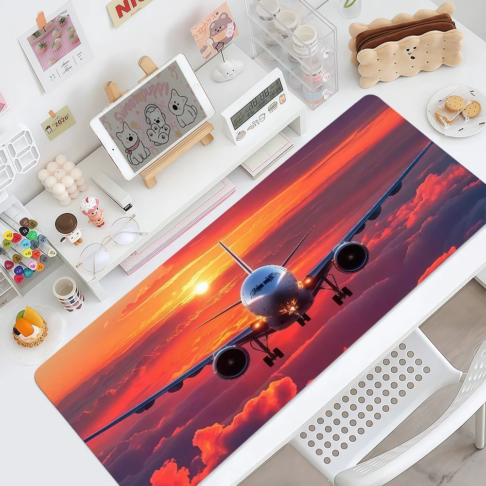 Mouse Airplane Pad Non-slip Aviation Lockedge Office Student Gaming Thickened Large Writing Cushion MousePad