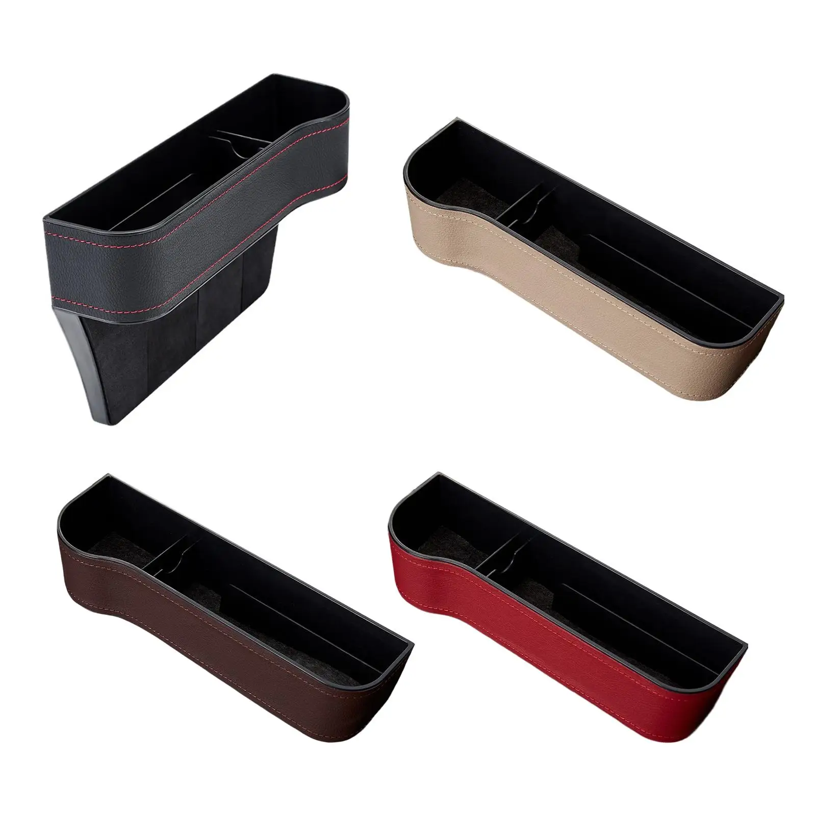 Car Seat Filler Organizer Plug in Holder PU Leather for Cards