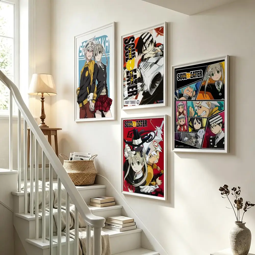 anime Soul Eater Poster Poster HD Waterproof Self-adhesive Art Print Wall Decor for Bedroom Living Room Gift
