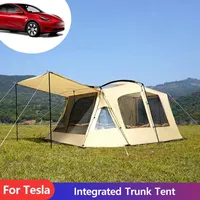 Applicable To Tesla Model Y 2017-2025 Trunk Camping Multifunctional Tent Spacious Rainproof Sunshade Support Outdoor Camping