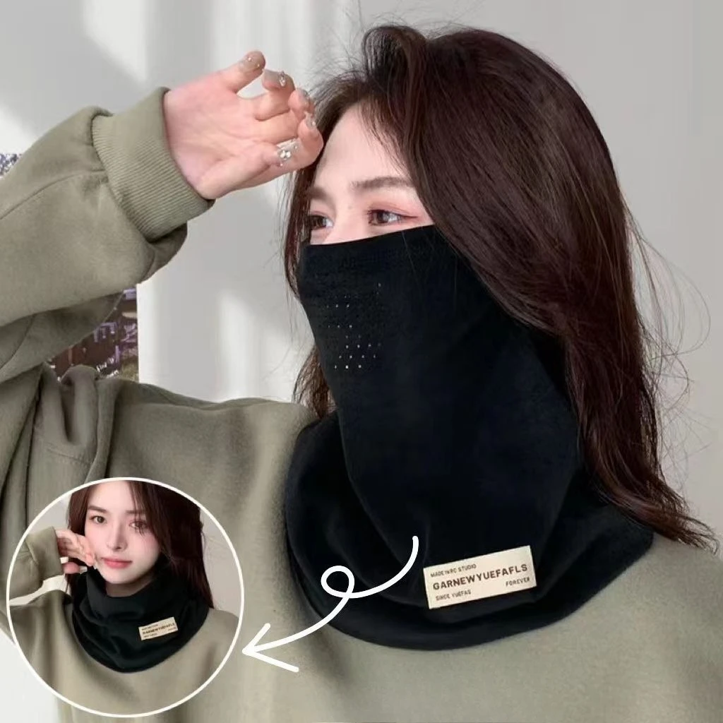 وشاح نسائي شتوي دافئ للرياضات الخارجية وركوب الدراجات والتزلج ومقاوم للرياح وقناع مقاوم للبرد