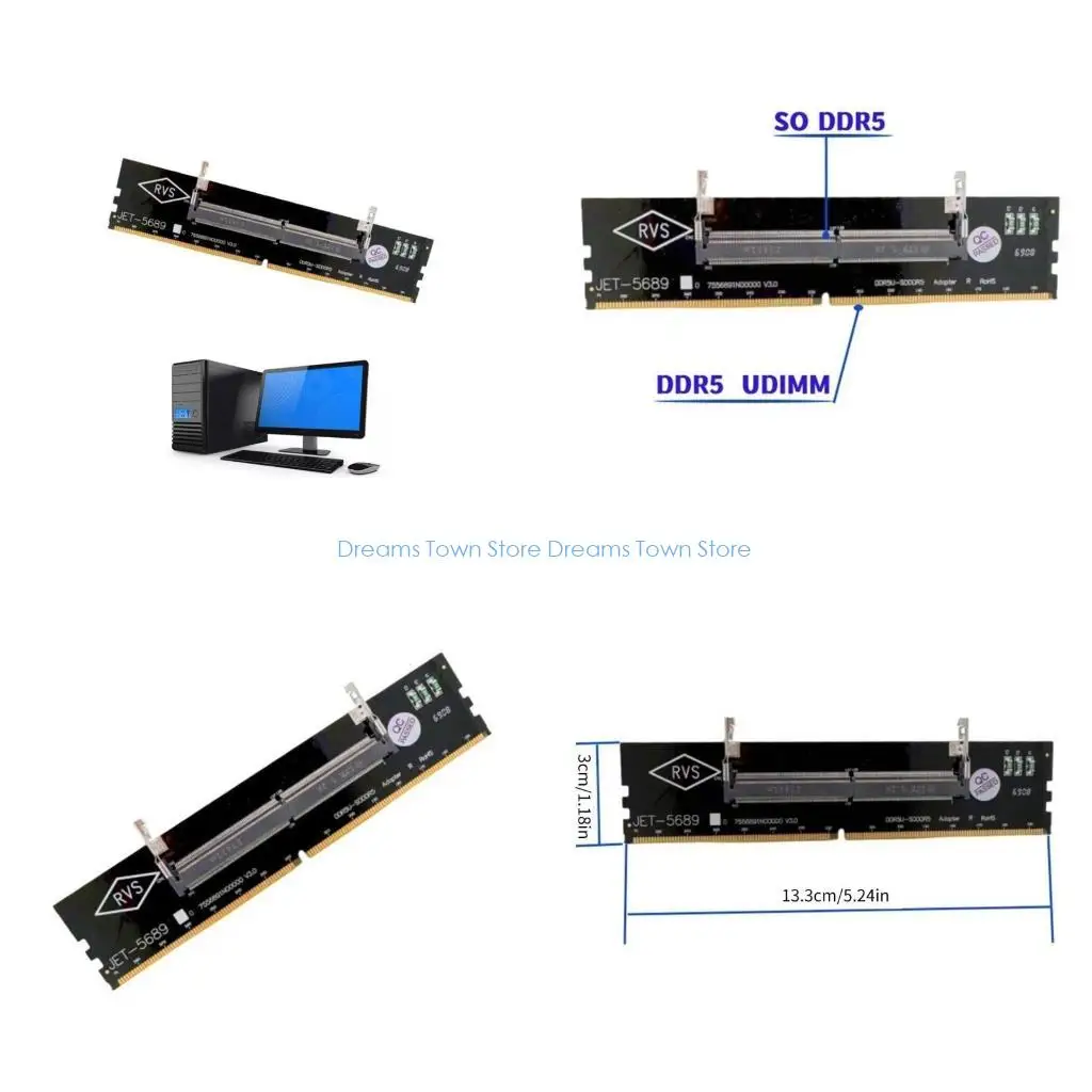 

HX6A Memory Tester Laptop DDR5 memory to SO DDR5 UDIMM Desktop Adapter Card