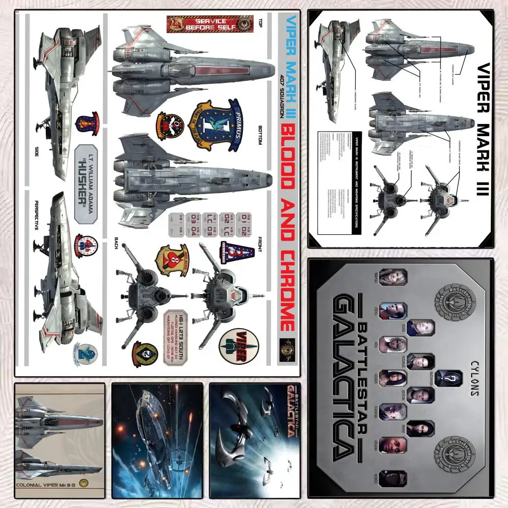 Science fiction Movie B-Battlestar Galactica Blood Poster Art movie mural family childrens room wall decoration print Gift