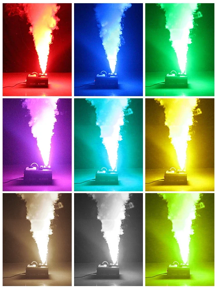 LED Full Color Smoke Fog Column Machine Gas Column Smoke Machine Stage Special Performanc for DJ DISCO Bar Nightclub Wedding