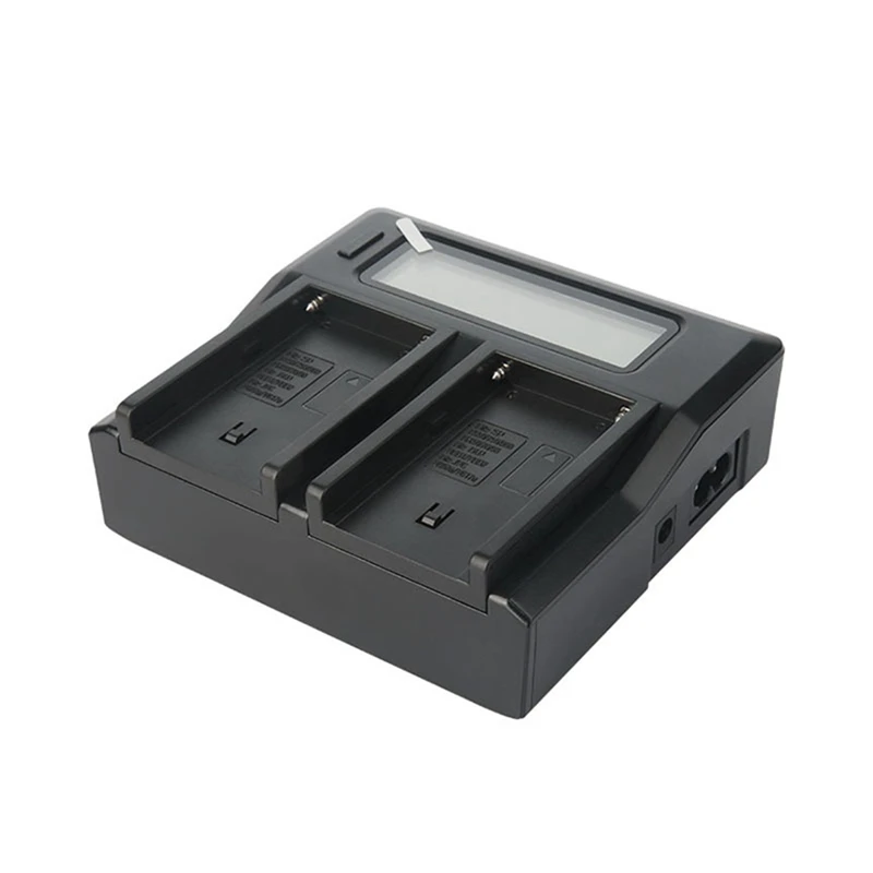 F970 Camera Battery Charger For NP-F770 F750 F550 F960 Fill Light Battery Double Charge LCD Display Charger