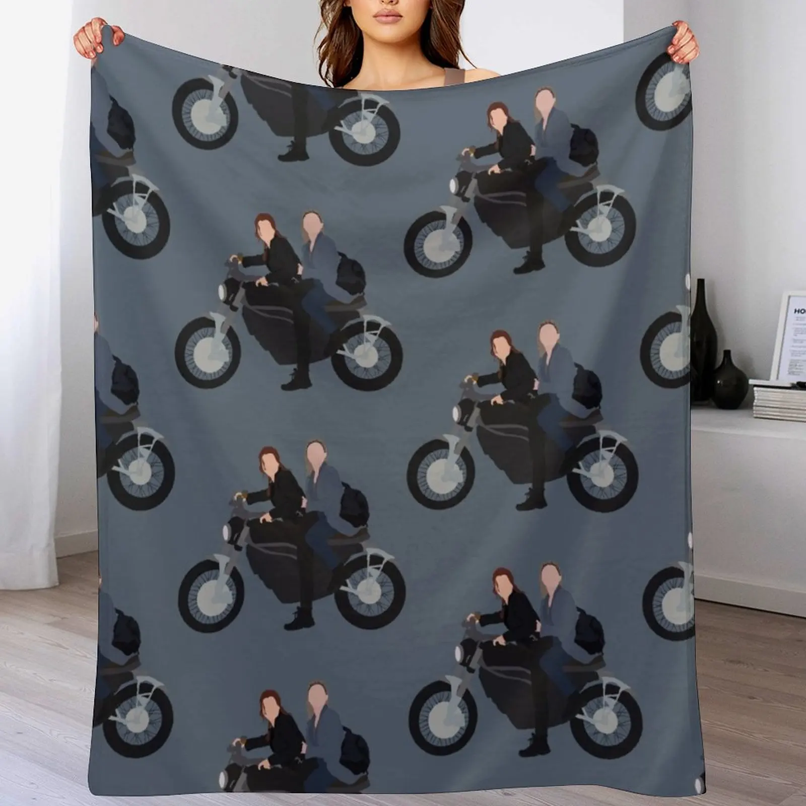 Motorcycle N & Y Throw Blanket Warm Luxury Brand Comforter Blankets